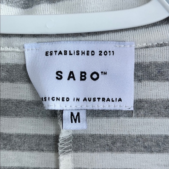 Sabo Striped Button-Front Shorts Romper – Size M - Picture 3 of 5